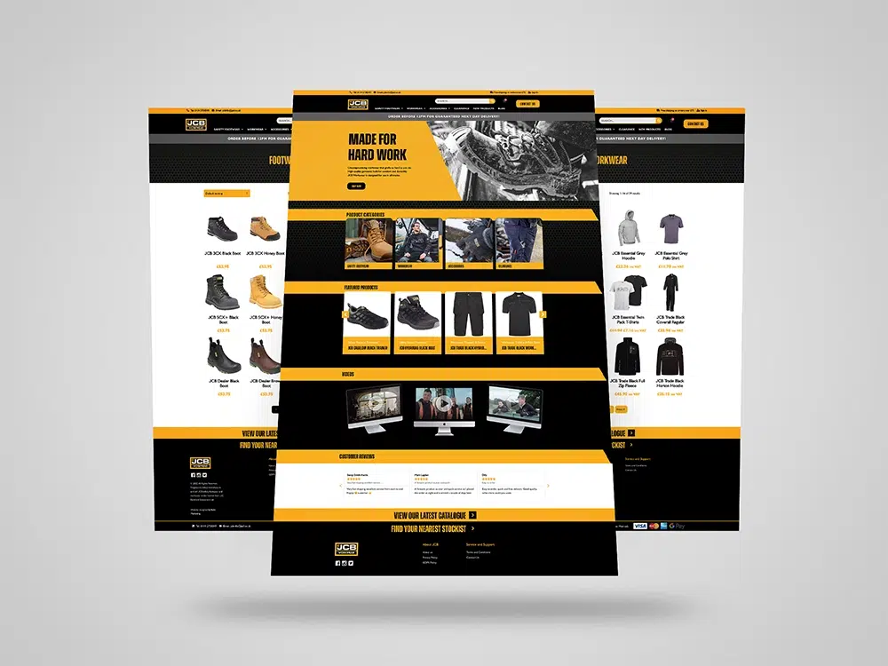 Ecommerce Website design and build for recognised supplier of workwear and accessories - Fenti Marketing