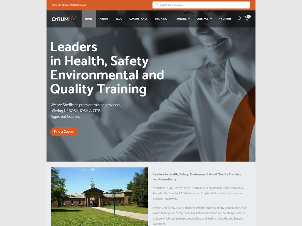 Website design and integrated course search for Health and Safety training and consultancy firm - Fenti Marketing