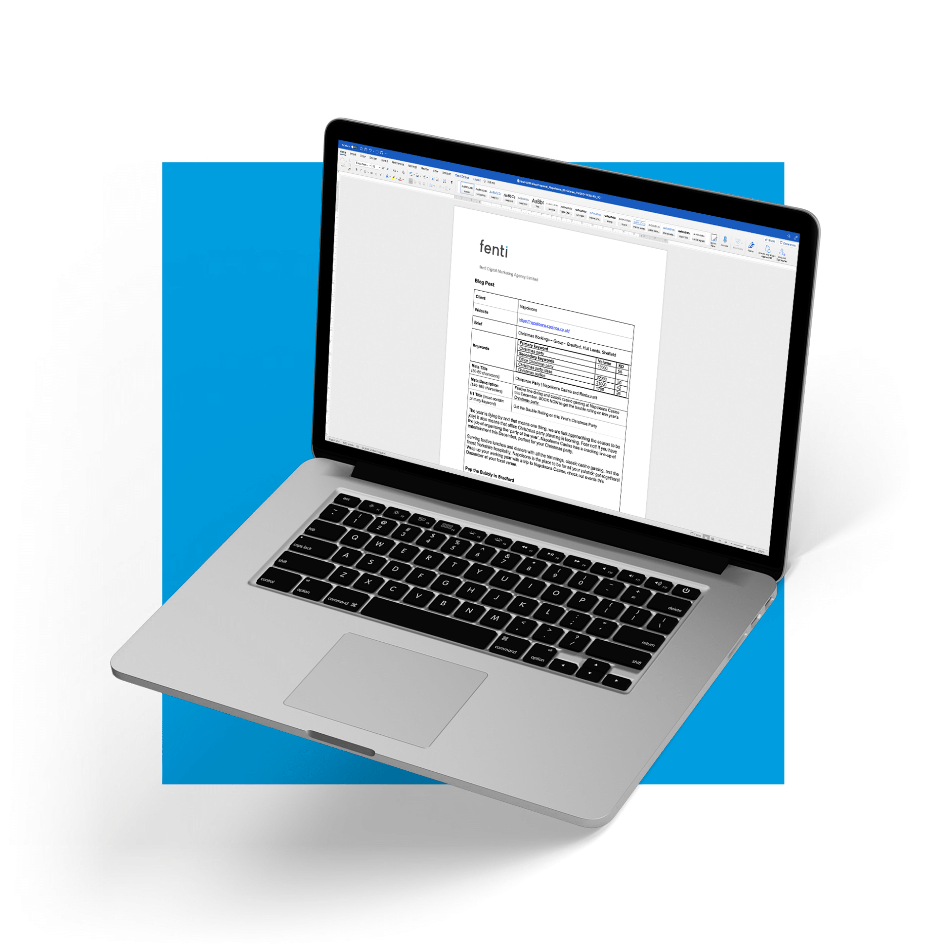 Content Writing - Copywriting - Fenti Marketing