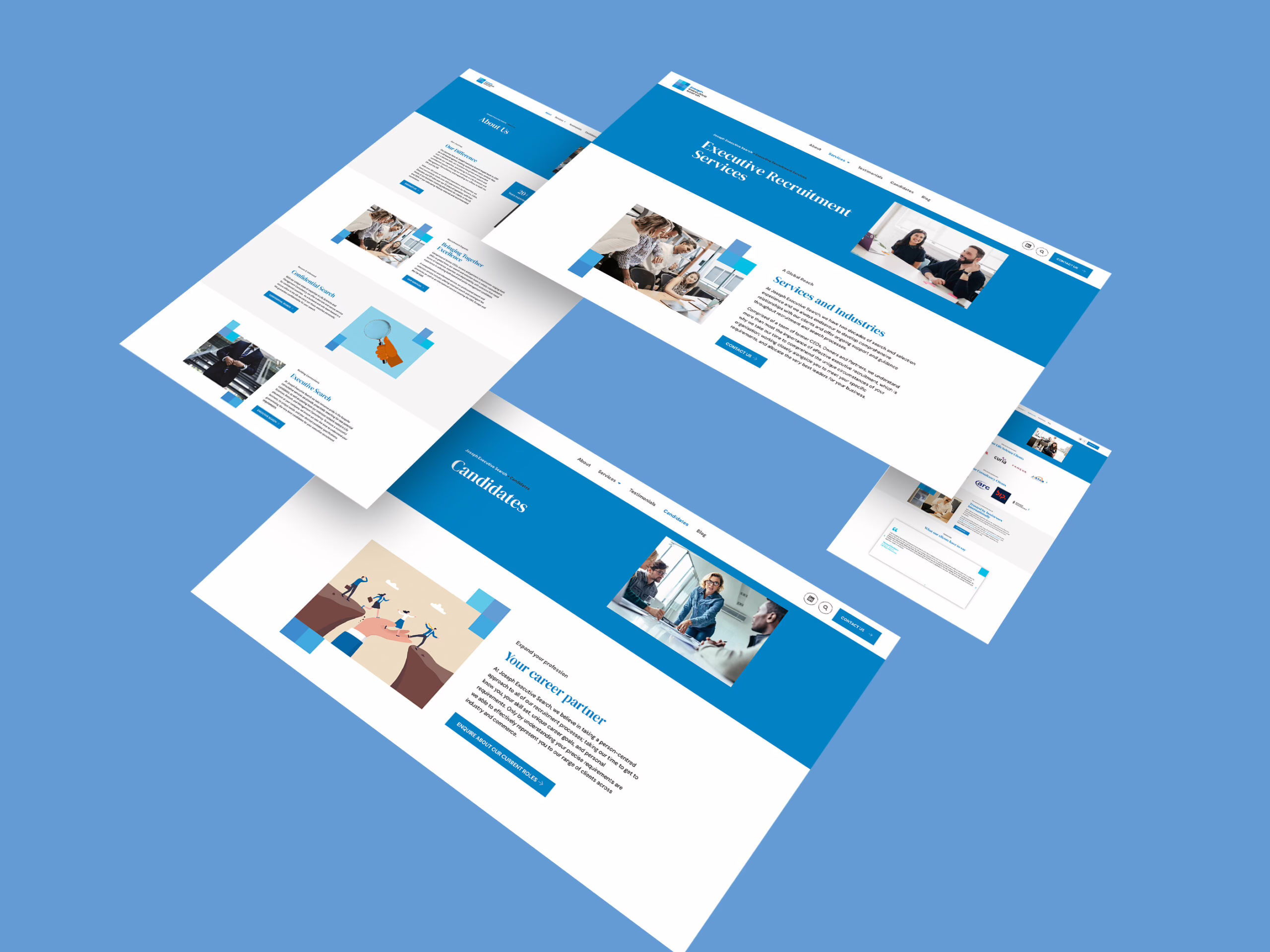 Website refresh for Joseph Executive Search, Executive Recruitment Specialists in the UK & US - Fenti Marketing