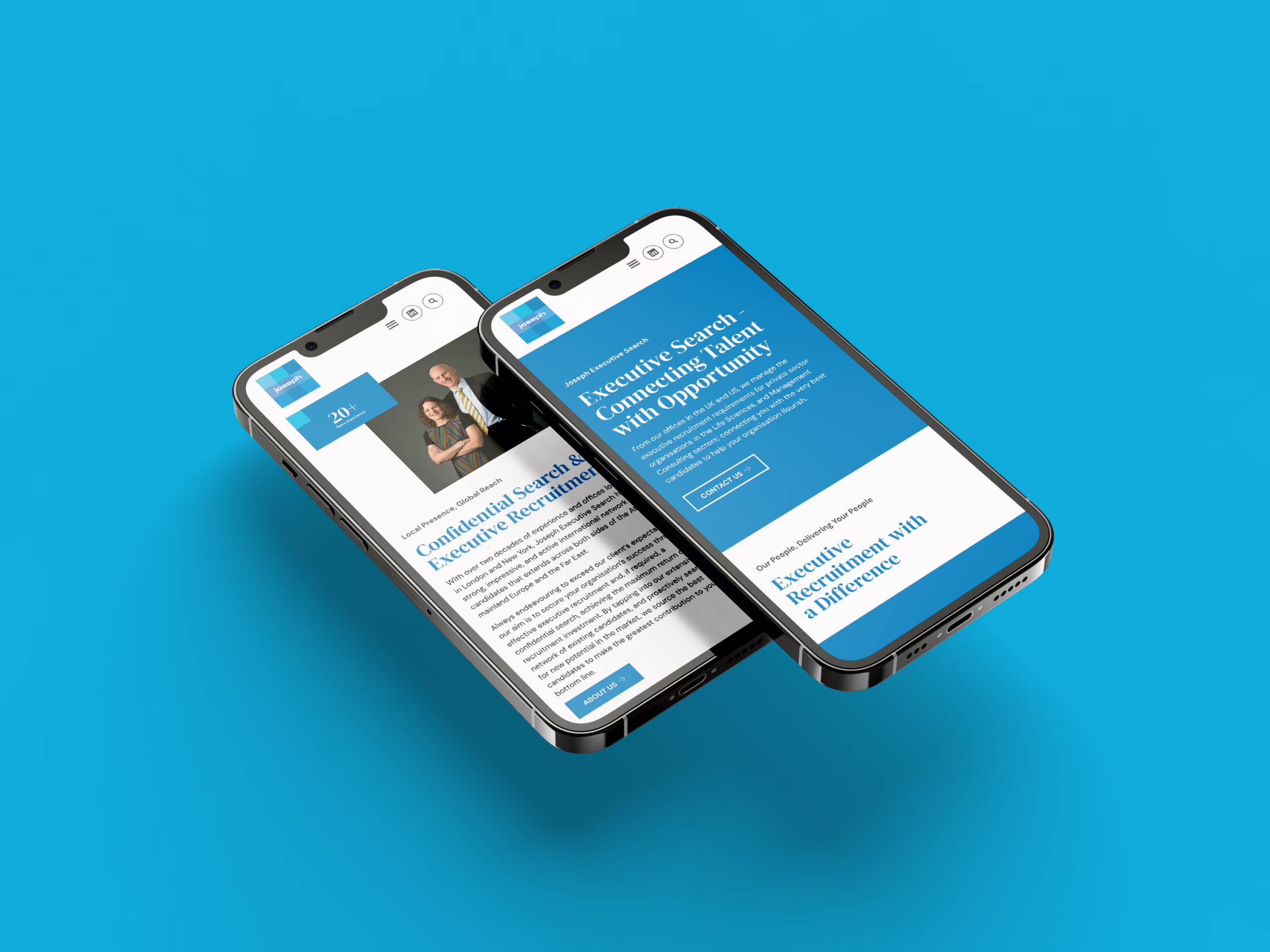 Website refresh for Joseph Executive Search, Executive Recruitment Specialists in the UK & US - Fenti Marketing