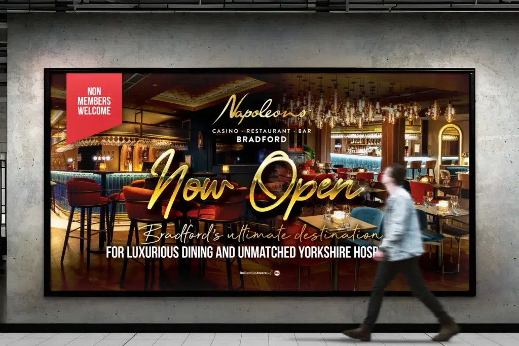 Mutli-Channel Campaign and Marketing for Napoleons Casino and Restaurant, Bradford Re-Launch - Fenti Marketing