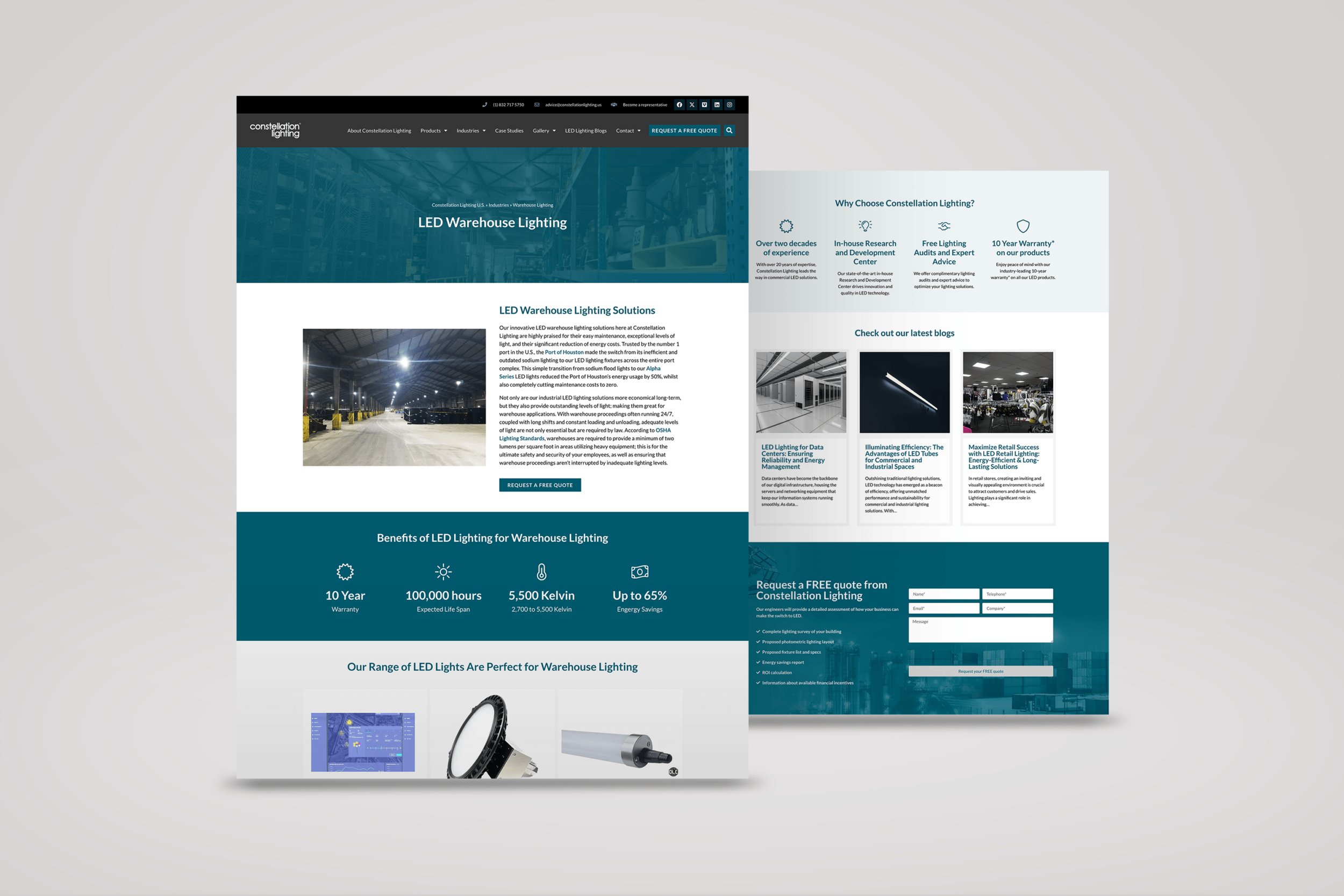Illuminating success: how we drove a 117% Increase in organic traffic for Constellation Lighting U.S. - Fenti Marketing