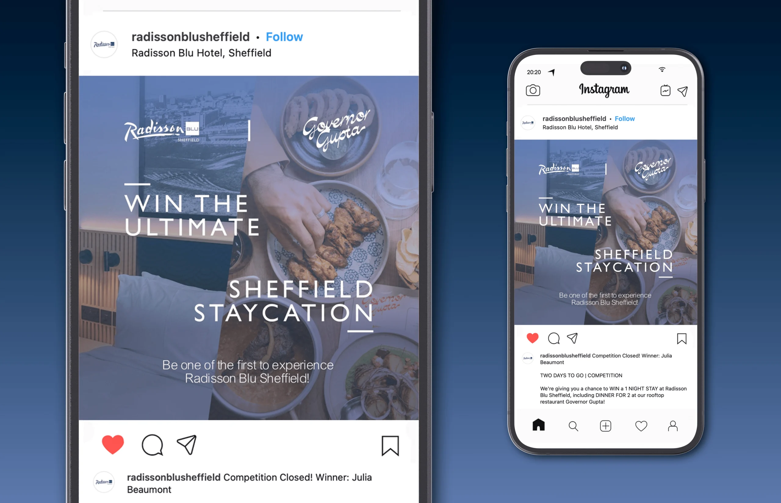 Launch support and social media strategy for Radisson Blu Sheffield - Fenti Marketing