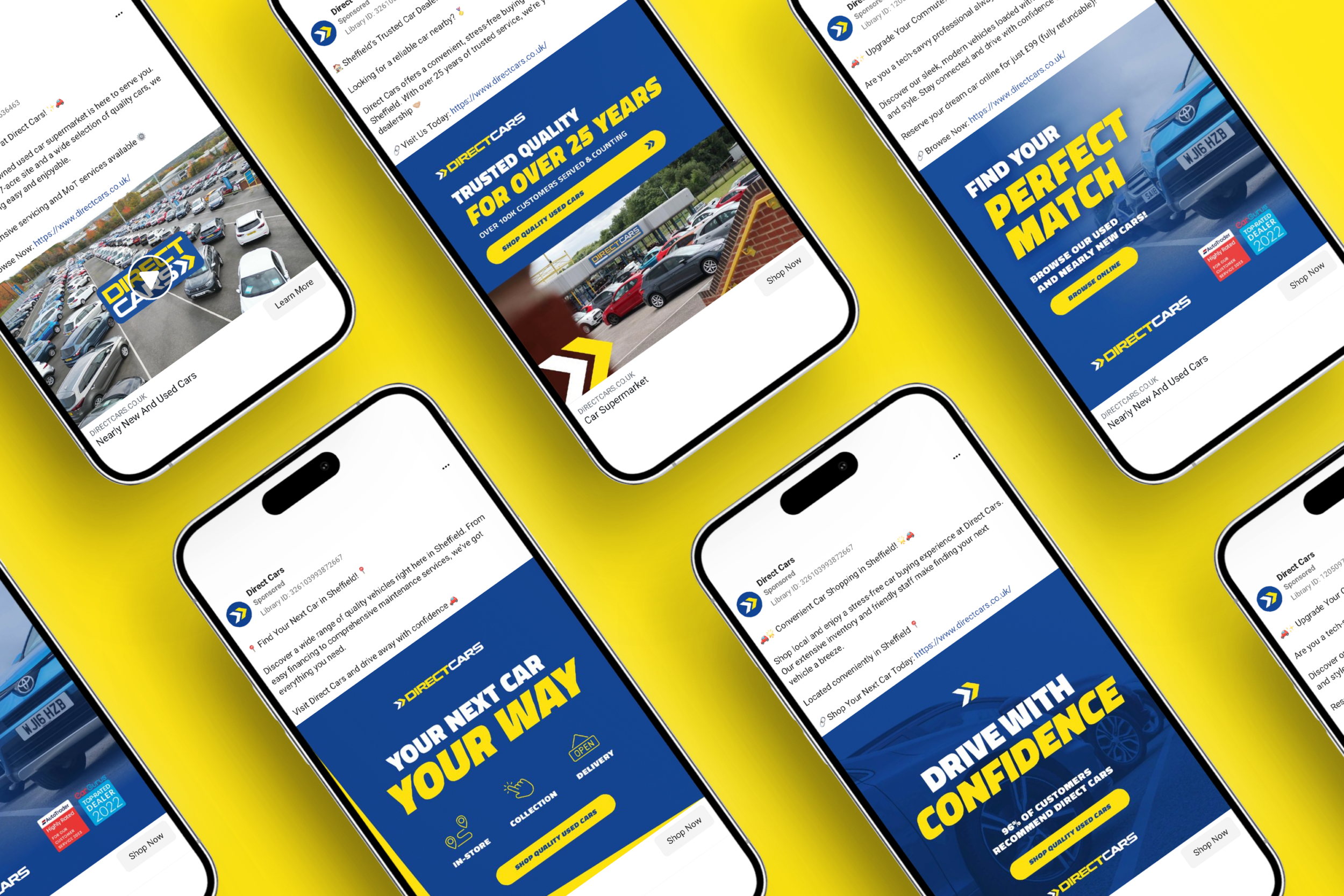 Accelerating growth: tailored strategic PPC and paid social campaigns for Direct Cars - Fenti Marketing