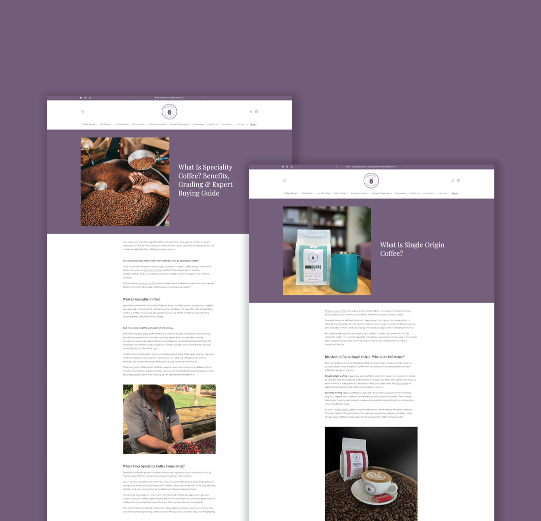 Helping Heavenly Coffee Co. brew stronger online sales - Fenti Marketing